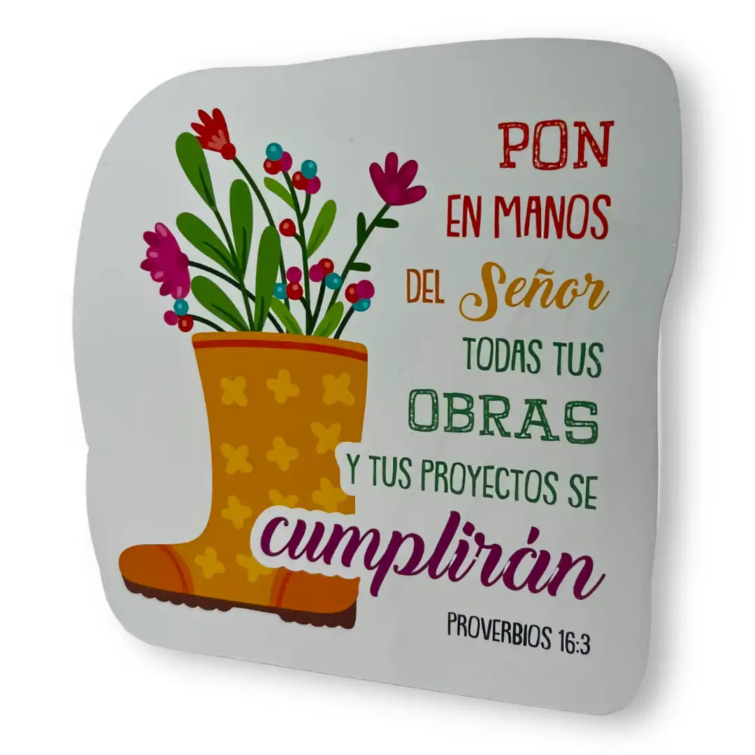 Floral Plaque With Verse Put In Hands Bible World Mundo Biblia floral-plaque-with-verse-put-in-hands-bible-world-mundo-biblia