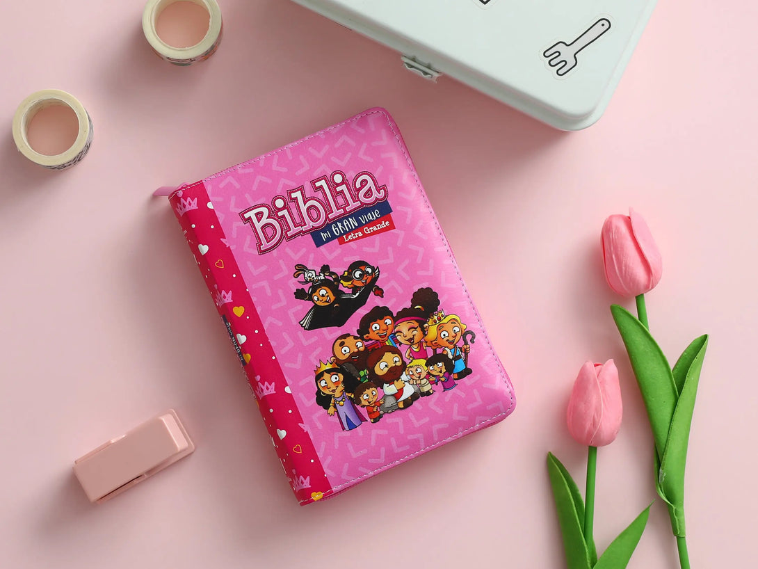 Biblia Mi Gran Viaje 045 RVR60 Imitación piel rosa