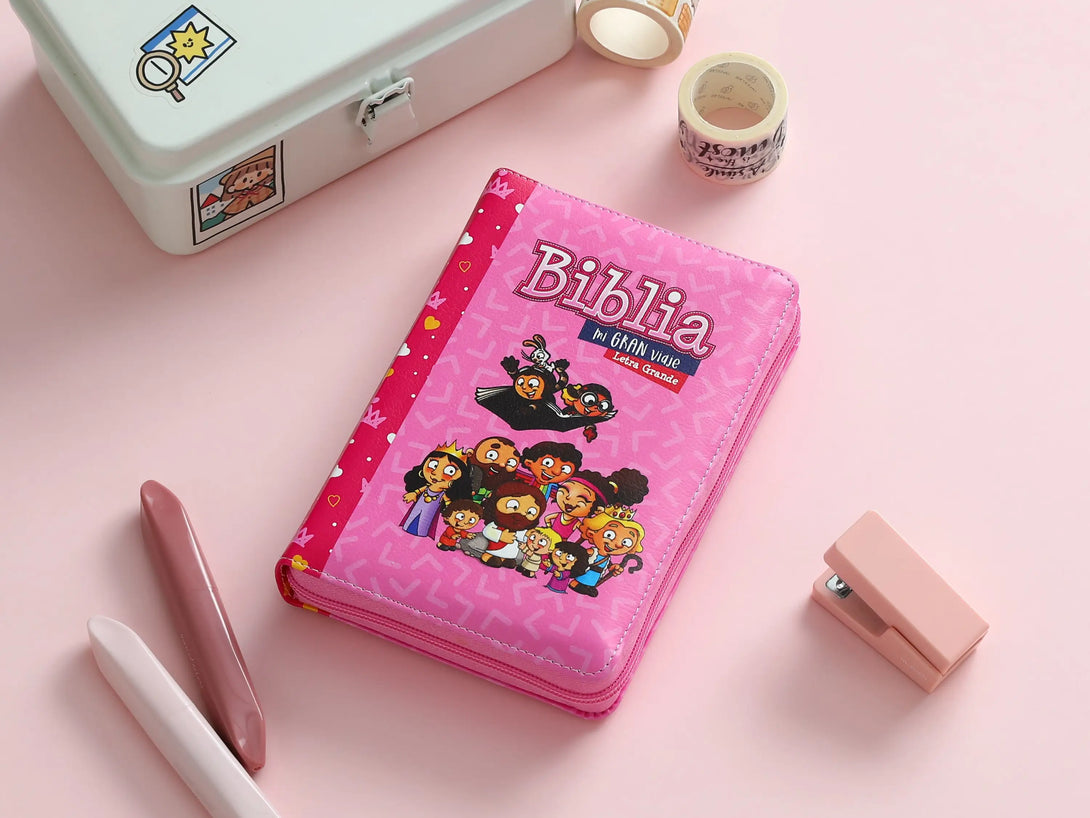 Biblia Mi Gran Viaje 045 RVR60 Imitación piel rosa