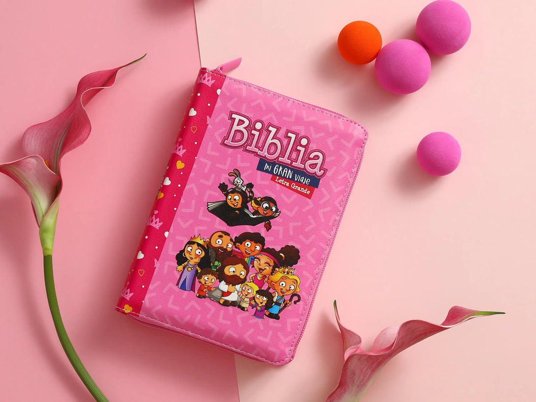 Biblia Mi Gran Viaje 045 RVR60 Imitación piel rosa