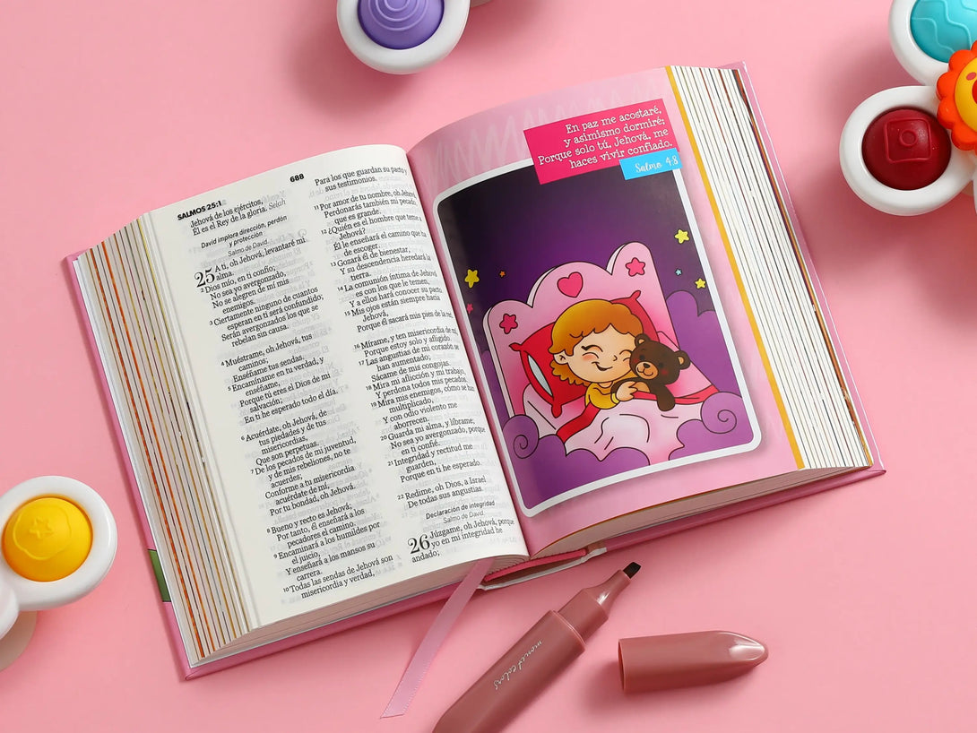Biblia Mi Gran Viaje 045 RVR60 Tapa Dura Rosa - Biblias