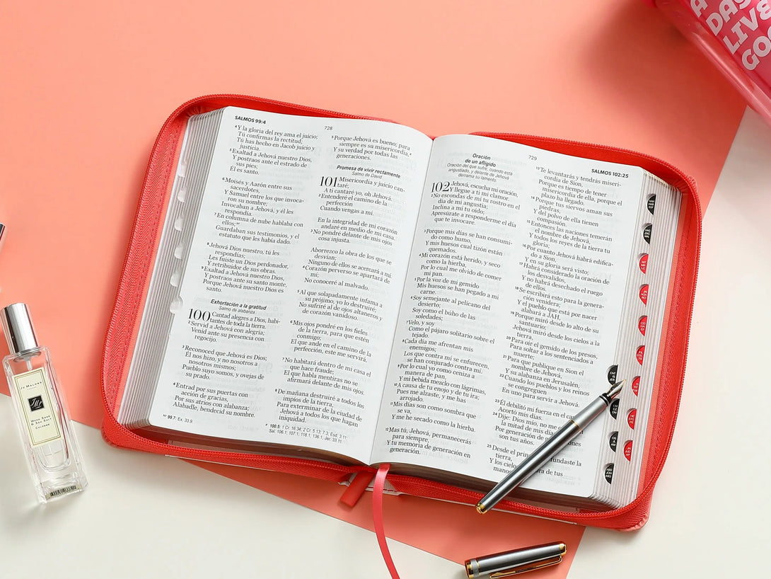 Biblia RVR065LG czti PJR Inspiración Blanco/coral/coral