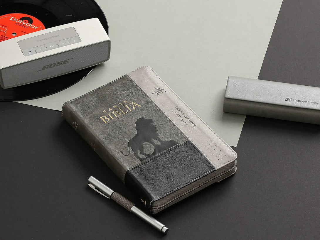 Biblia RVR065LG czti PJR Inspiración León Negro/gris/gris