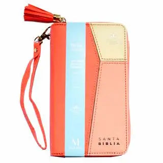 Biblia RVR60 015czti PJR Contempo Coral/Beige/Coral