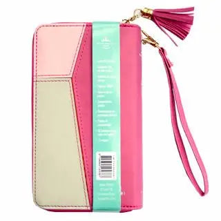 Biblia RVR60 015czti PJR Contempo Rosa/Fucsia/Gris claro