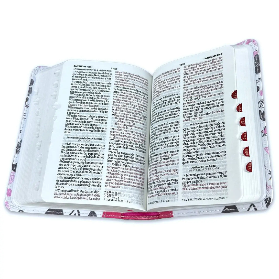Biblia RVR60 024ti PJR - Palabras de Vida. Amor rosa