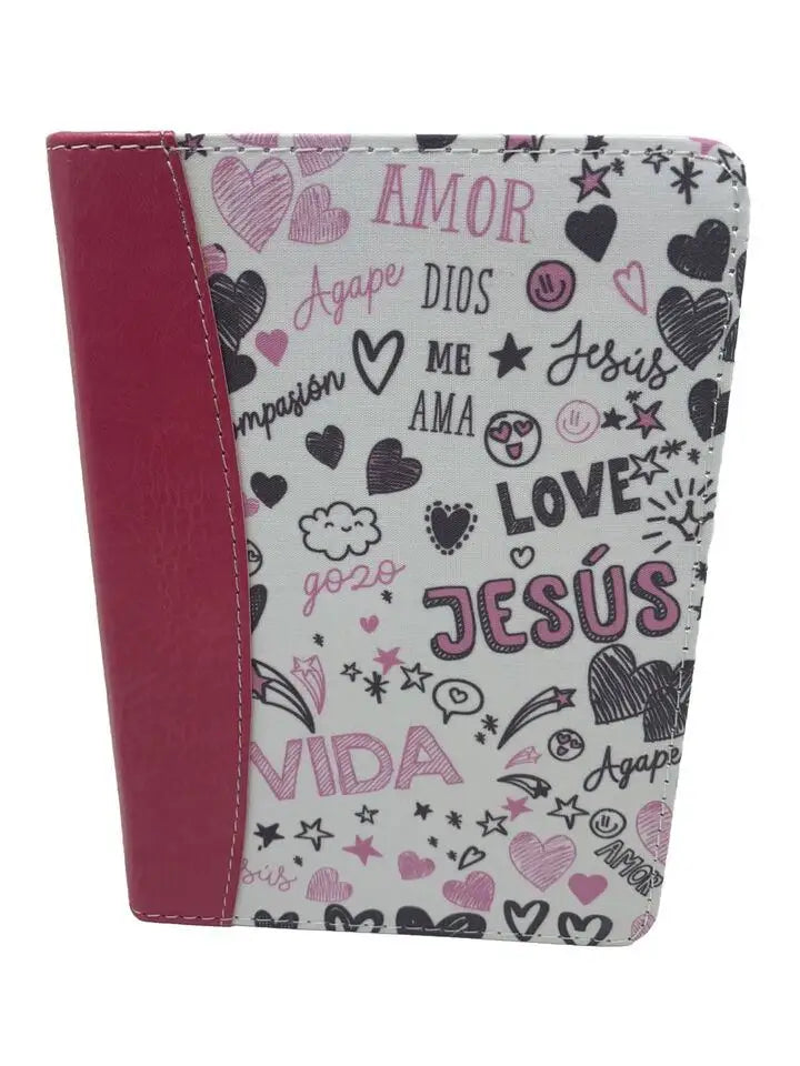 Biblia RVR60 024ti PJR - Palabras de Vida. Amor rosa