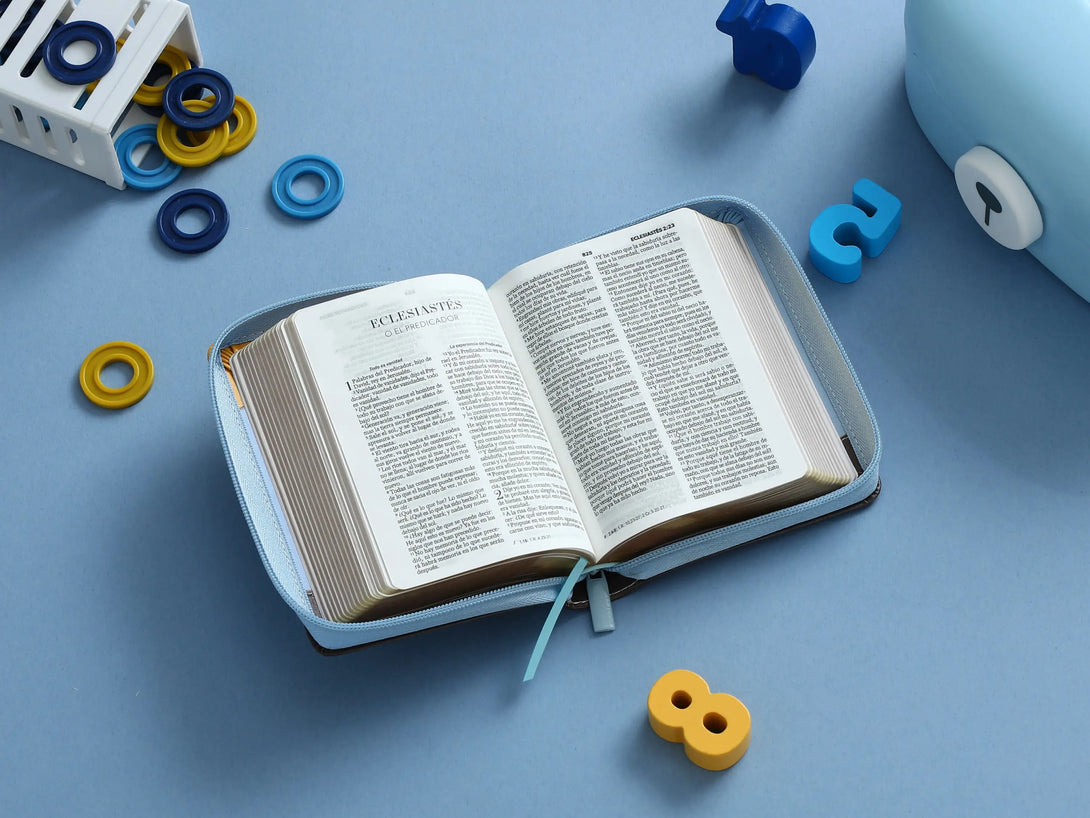 Biblia RVR60 025 cz PJR Primor Café/Azul abejas