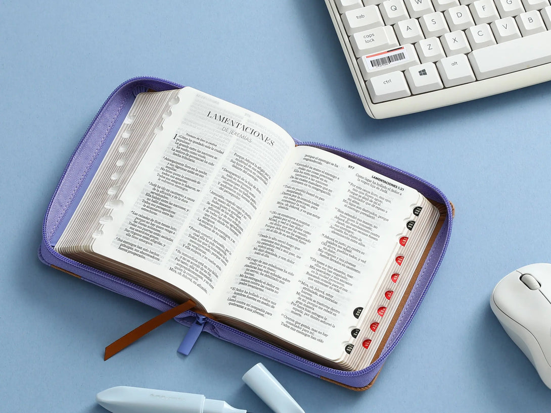 Biblia RVR60 025czti Elegante Lila/café - Biblias