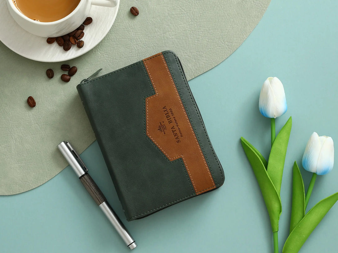 Biblia RVR60 025czti Elegante verde/café - Biblias