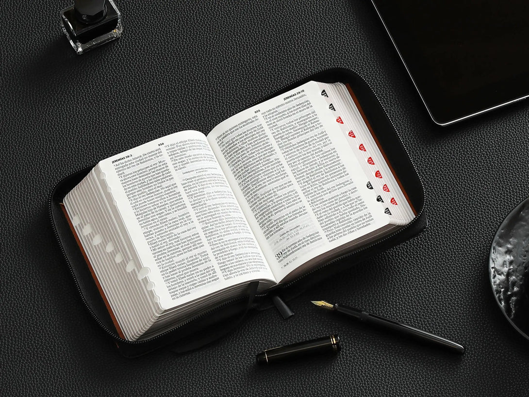 Biblia RVR60 025czti Geométrico negro/café - Biblias