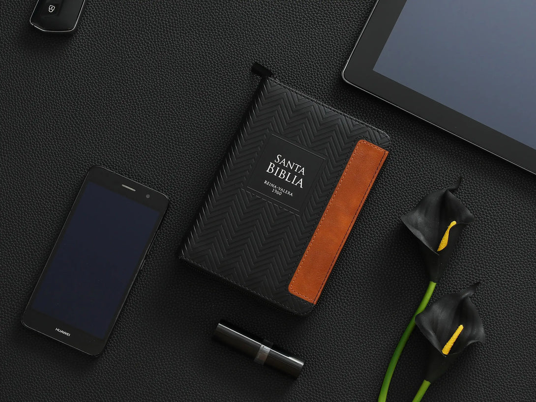 Biblia RVR60 025czti Geométrico negro/café - Biblias