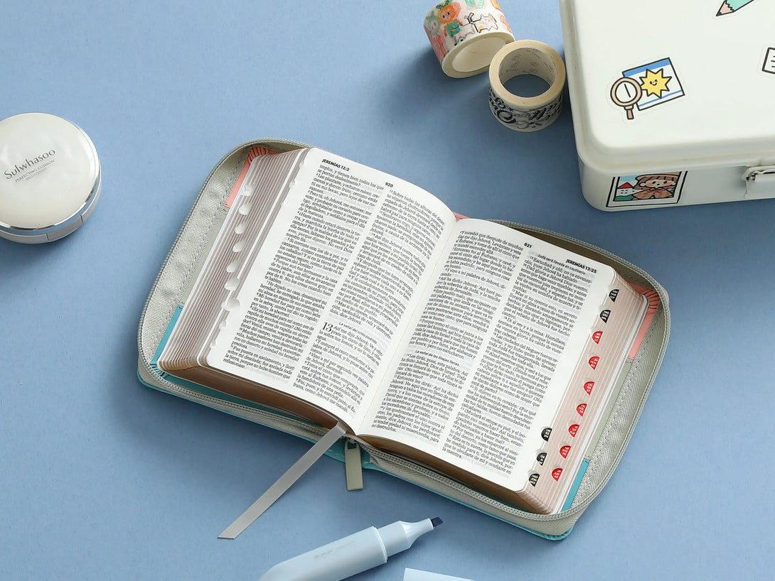 Biblia RVR60 025czti Tricolor Rosa/blanco/turquesa - Biblias