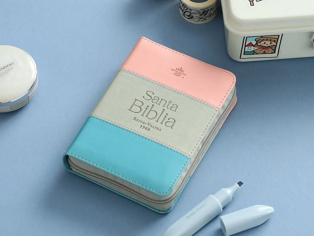 Biblia RVR60 025czti Tricolor Rosa/blanco/turquesa - Biblias