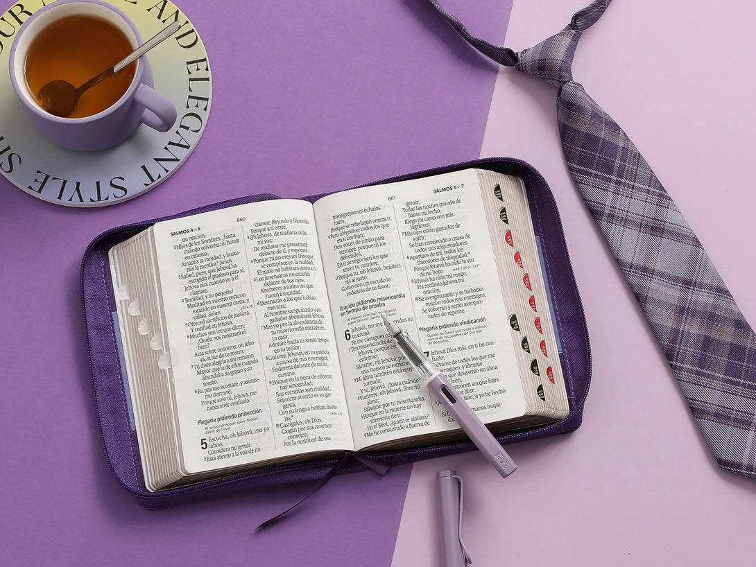 Biblia RVR60 035czti PJR i/piel bicolor lila/lila - Biblias