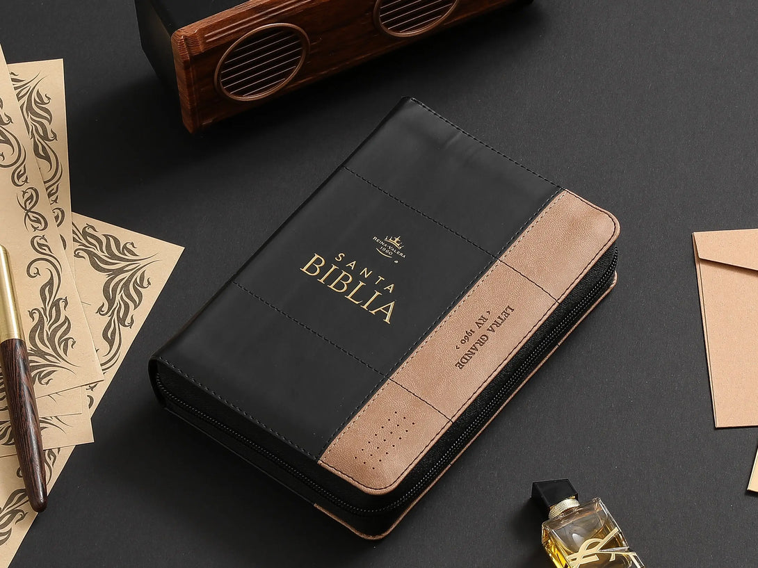 Biblia RVR60 035czti PJR i/piel bicolor negro/café - Biblias