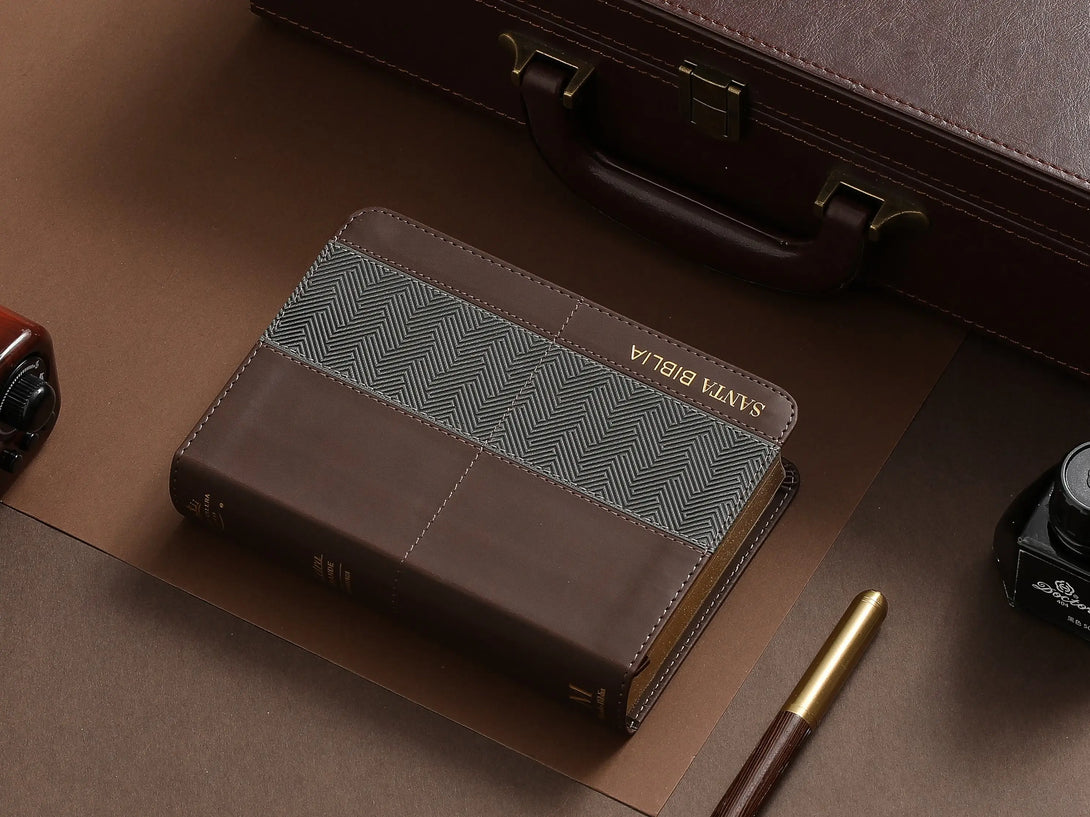 Biblia RVR60 045c PJR 10 pts Geométrico café - Biblias