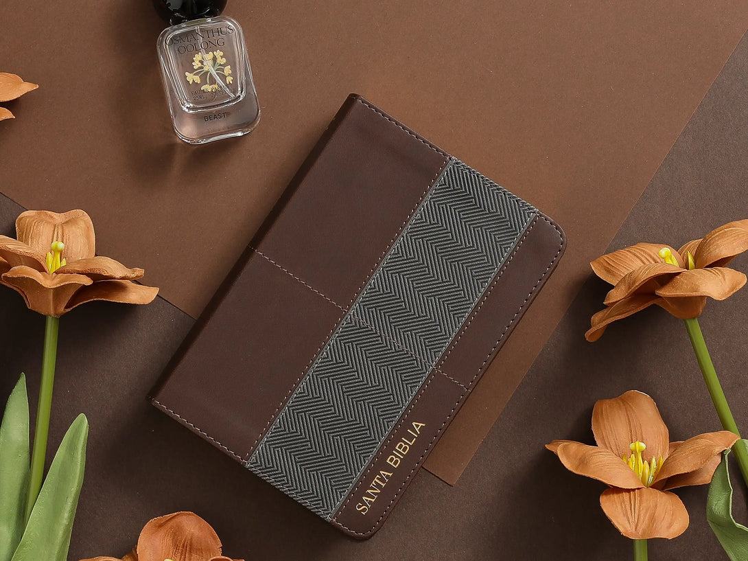 Biblia RVR60 045c PJR 10 pts Geométrico café - Biblias