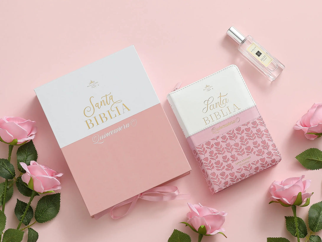 Biblia RVR60 045cti Quinceañera lila/blanco - Biblias