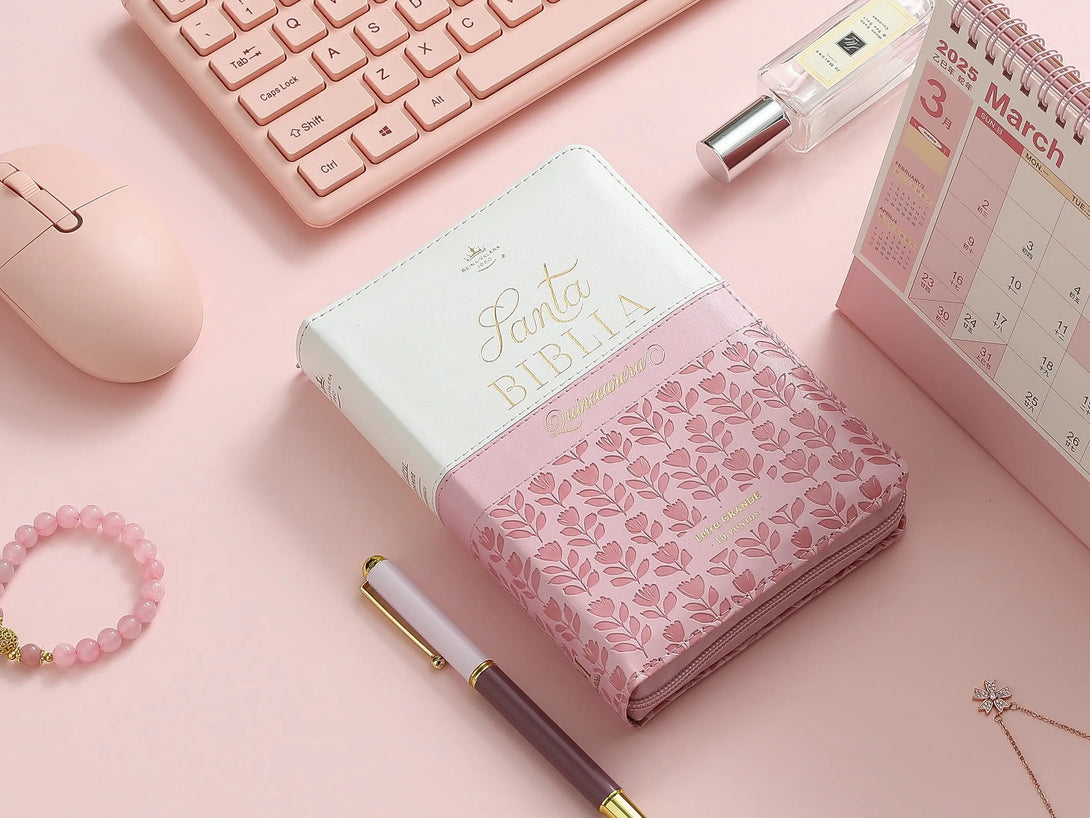 Biblia RVR60 045cti Quinceañera lila/blanco - Biblias