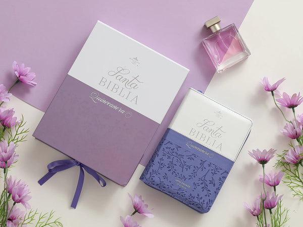Biblia RVR60 045cti Quinceañera Rosa/Blanco - Biblias