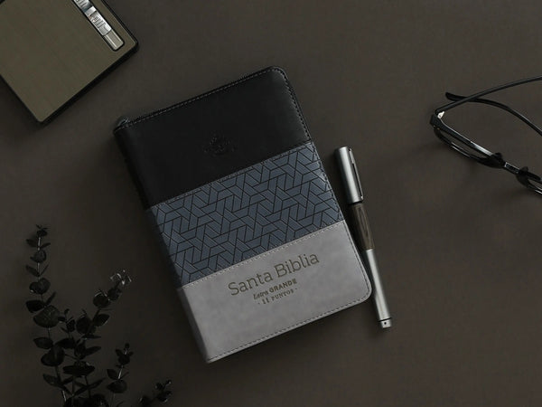 Biblia RVR60 045czti LG PJR Tricolor Negro/Gris/Gris