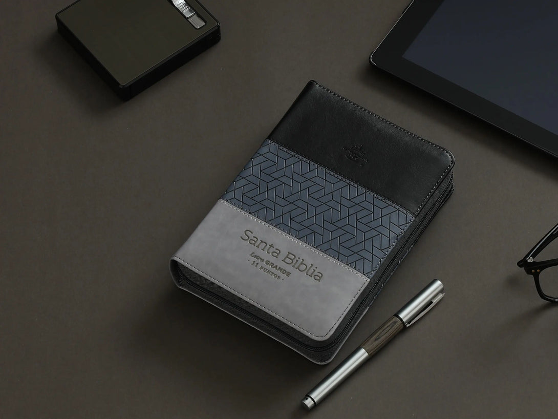 Biblia RVR60 045czti LG PJR Tricolor Negro/Gris/Gris