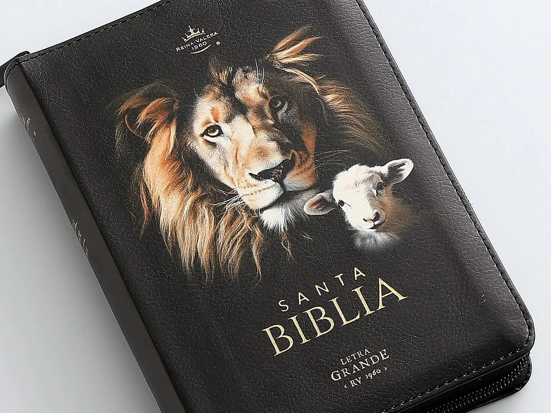 Biblia RVR60 045czti PJR 10 pts León y cordero - Biblias