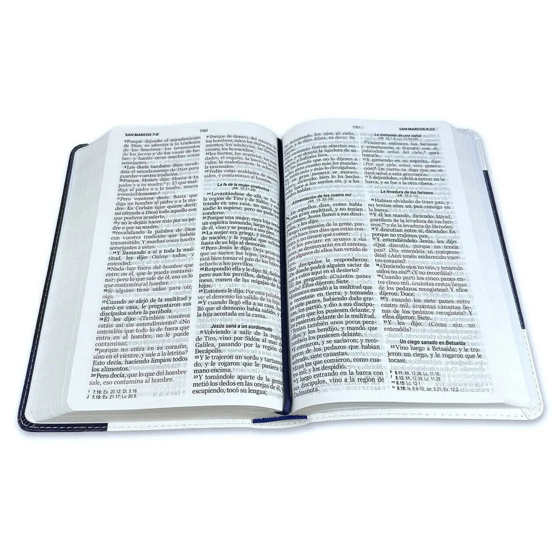 Biblia RVR60 065LG c Supreme Blanco/azul - Biblias