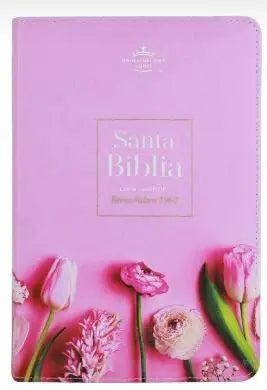 Biblia RVR60 065LG c Supreme flores en rosa - Biblias