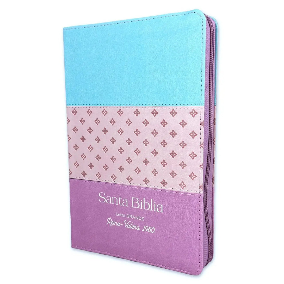 Biblia RVR60 065LG czti Tricolor azul/rosa/lila - Biblias