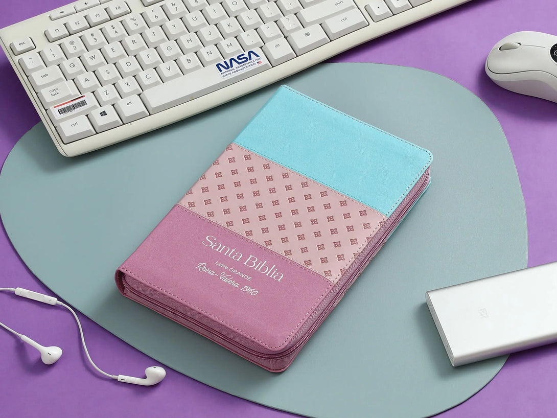 Biblia RVR60 065LG czti Tricolor azul/rosa/lila - Biblias