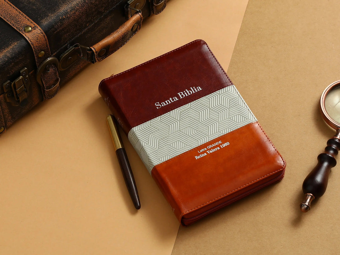 Biblia RVR60 065LG czti Tricolor MarrÃ³n/Beige/cafÃ©
