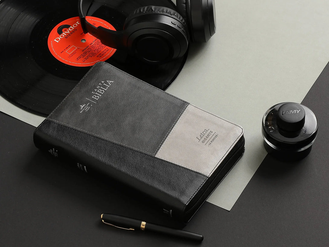 Biblia RVR60 068 czti ColecciÃ³n Iconic negro/gris/gris
