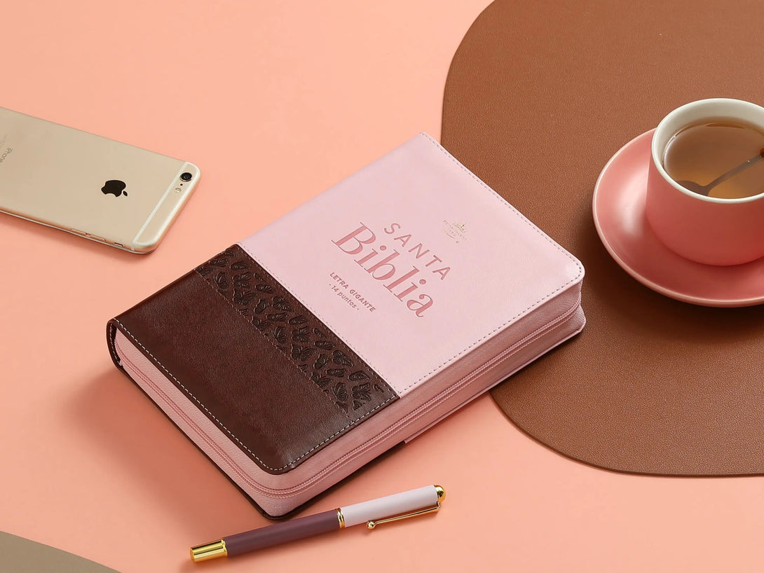Biblia RVR60 068 czti Lgi CafÃ©/rosa con mariposas - Biblias