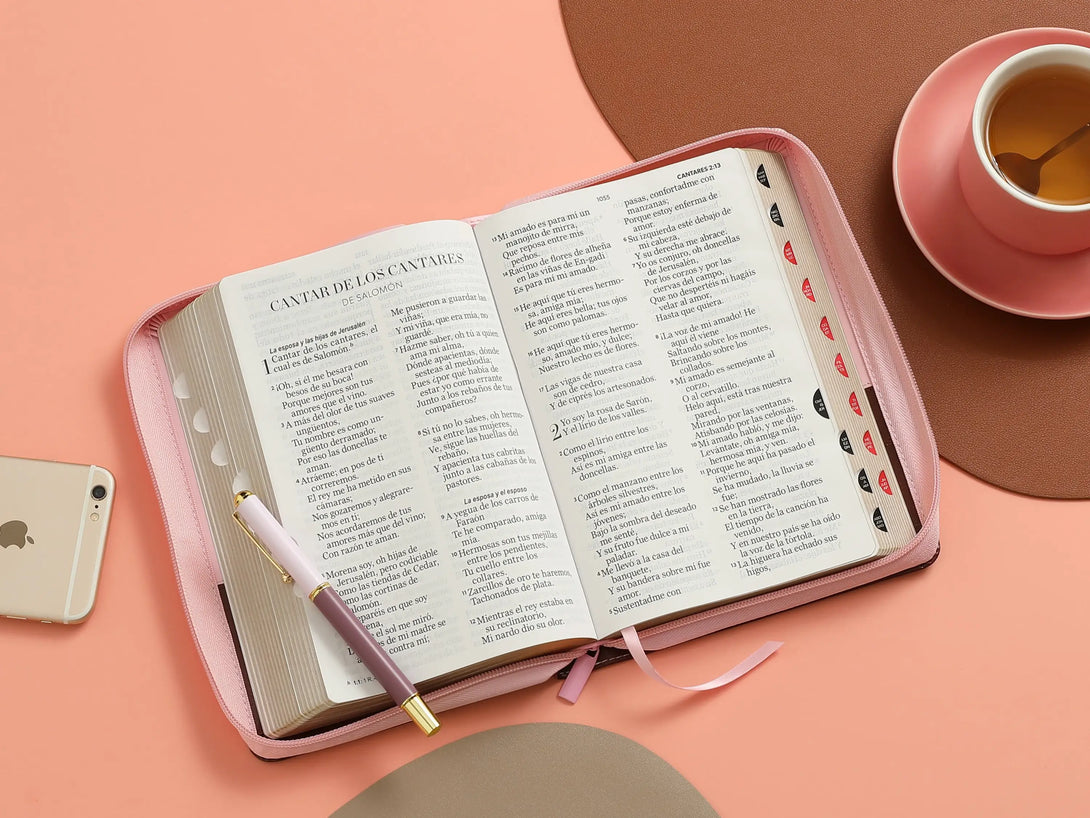 Biblia RVR60 068 czti Lgi CafÃ©/rosa con mariposas - Biblias