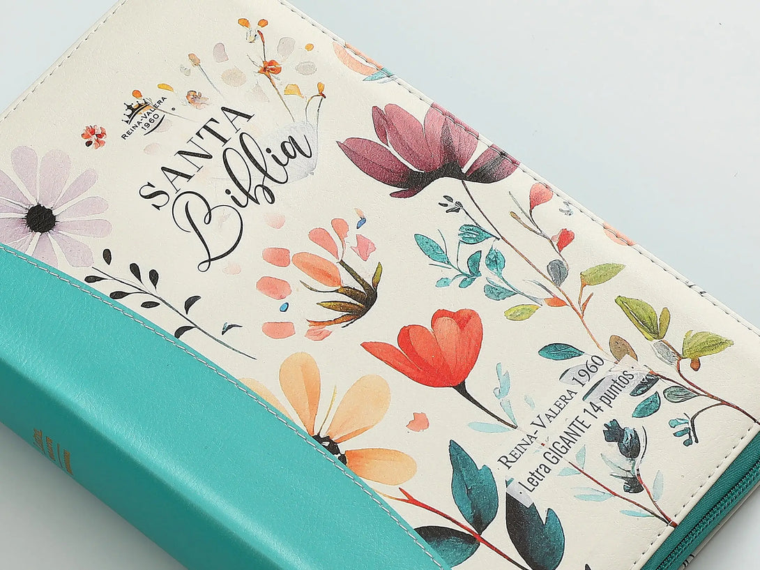 Biblia RVR60 068czti PJR CP jardín turquesa - Biblias