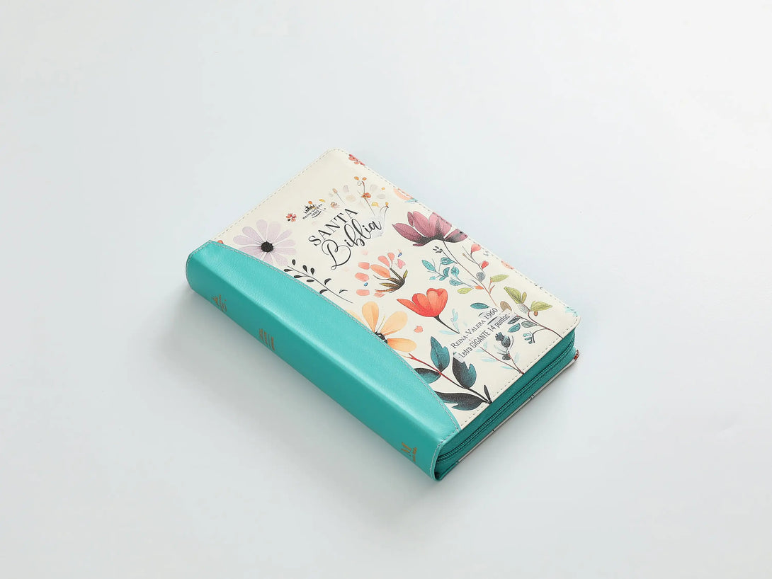 Biblia RVR60 068czti PJR CP jardín turquesa - Biblias