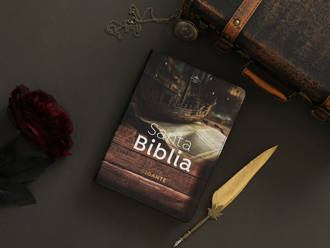 Biblia RVR60 085c LG PJR Barco sobre libro - Biblias