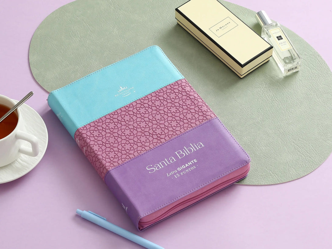 Biblia RVR60 085czti LGi PJR Tricolor azul/rosa/lila