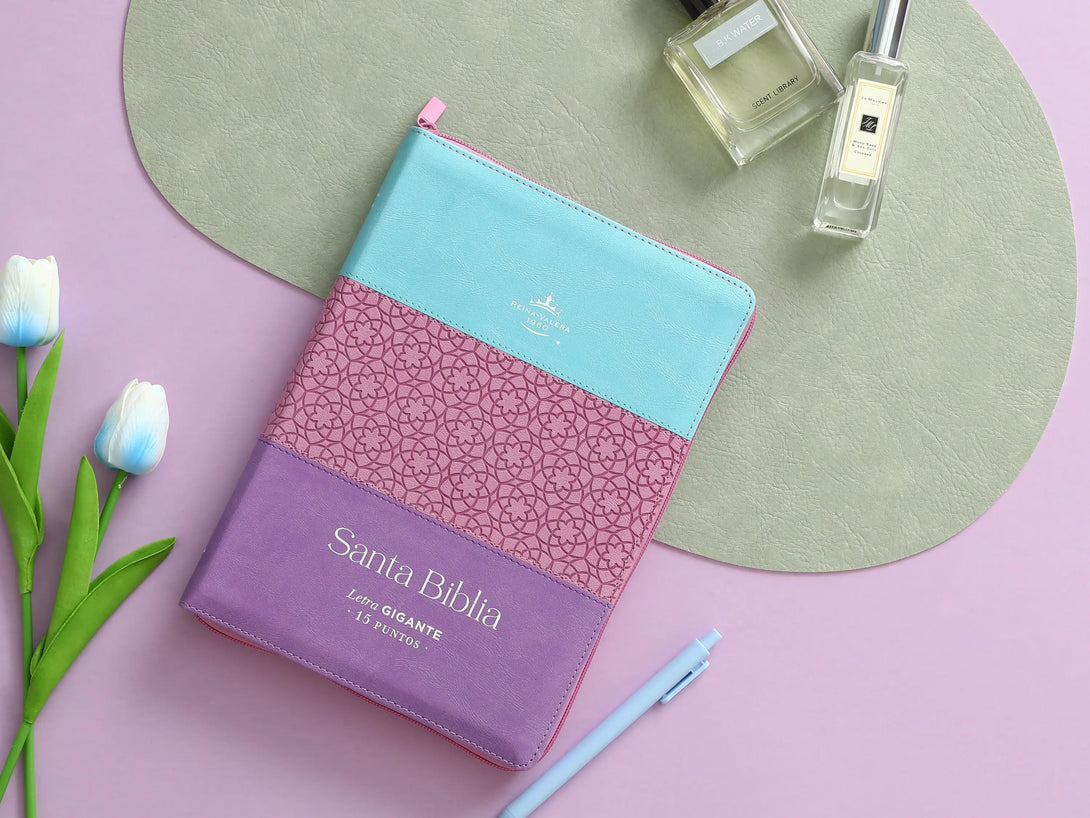 Biblia RVR60 085czti LGi PJR Tricolor azul/rosa/lila