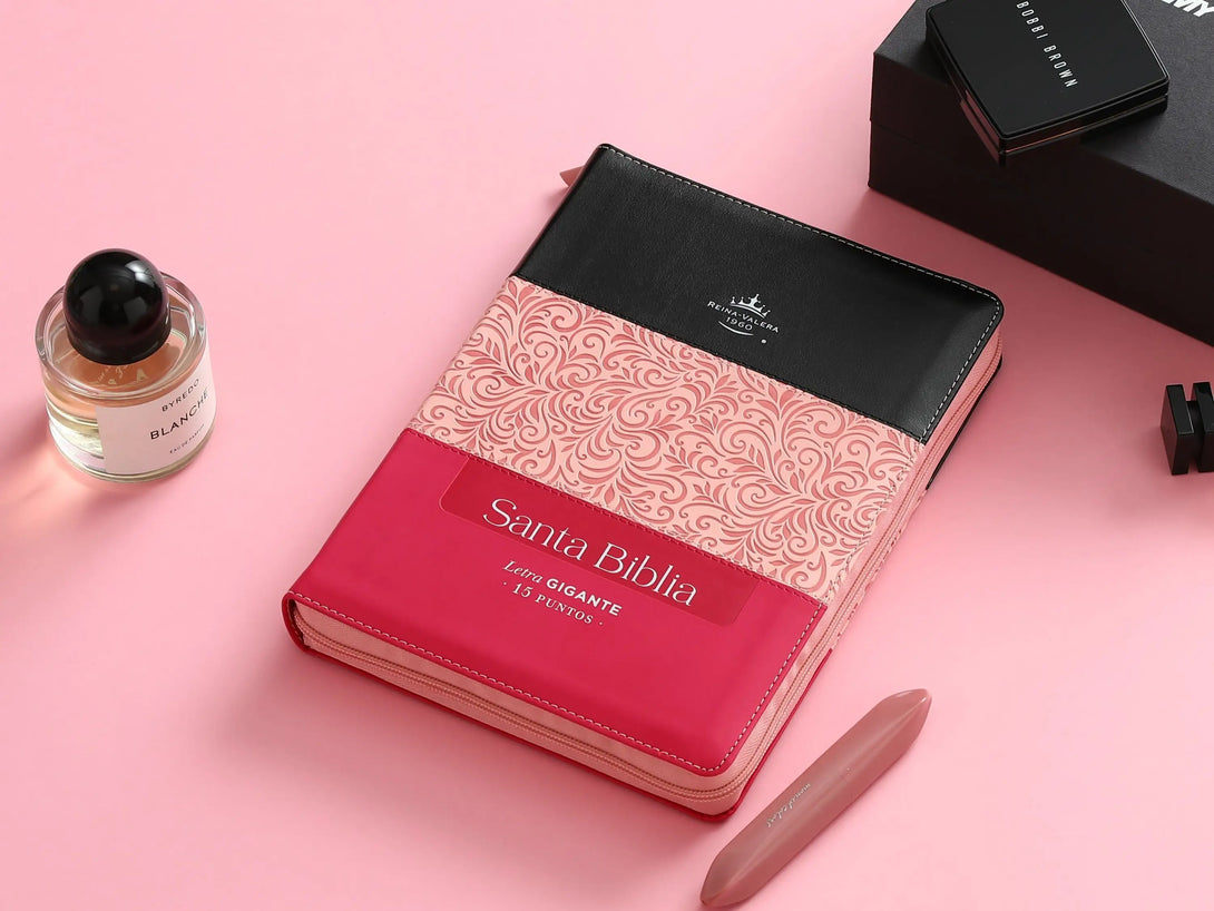 Biblia RVR60 085czti LGi PJR Tricolor Negro/Rosa/Fucsia
