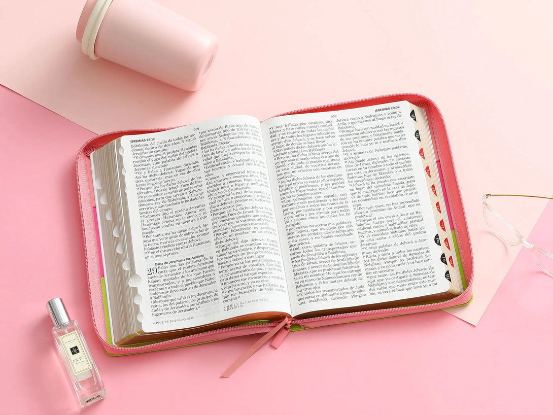 Biblia RVR60 085czti LGi PJR Tricolor rosa/fucsia/lima