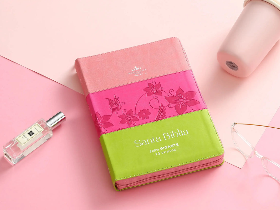 Biblia RVR60 085czti LGi PJR Tricolor rosa/fucsia/lima