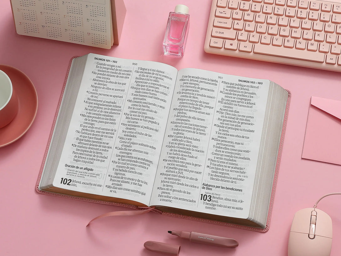 Biblia RVR60 088c LSGi Rosa Floral - Biblias