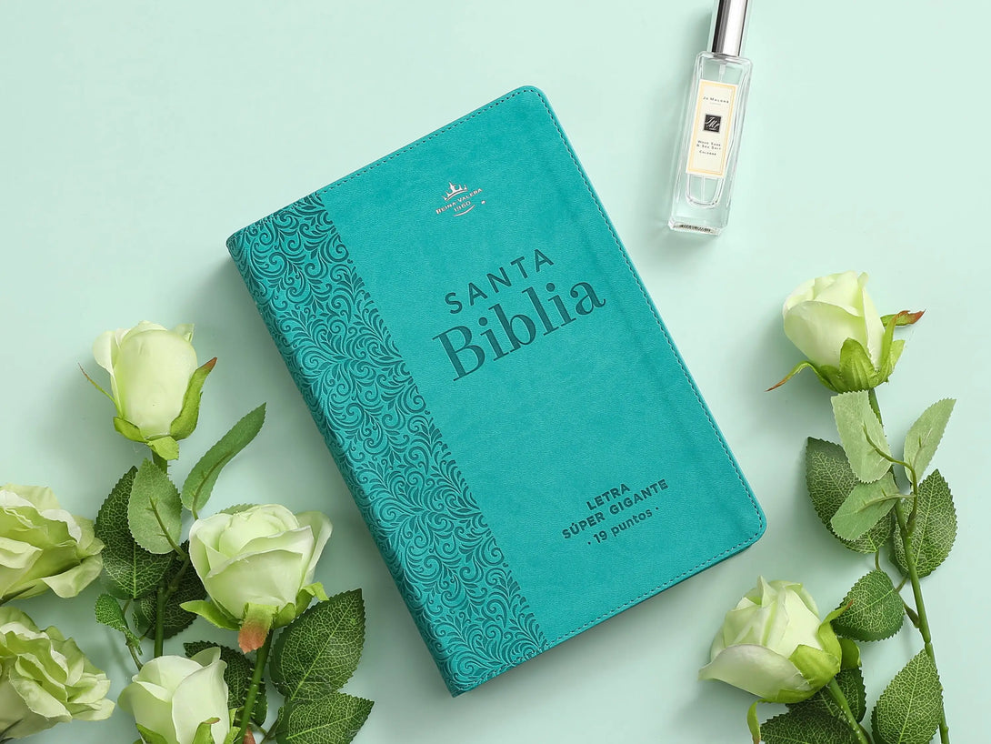 Biblia RVR60 088c LSGi Turquesa Floral - Biblias