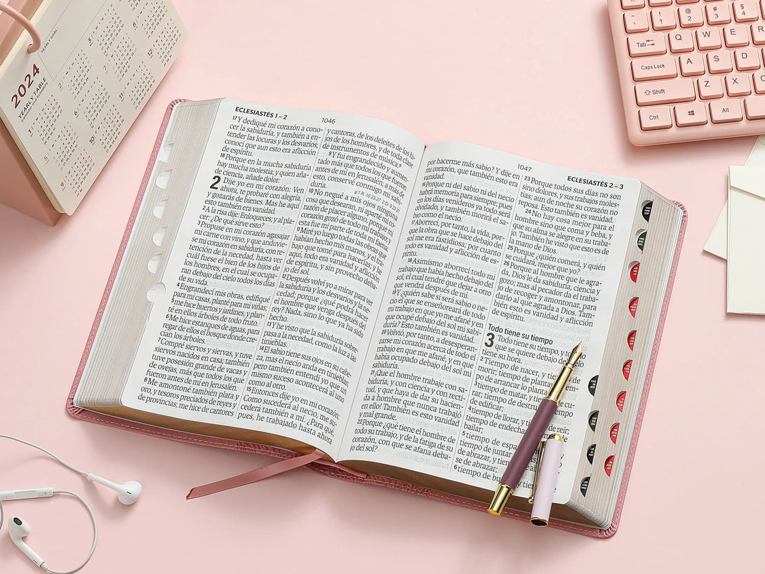 Biblia RVR60 088cti LSGi Rosa Floral - Biblias