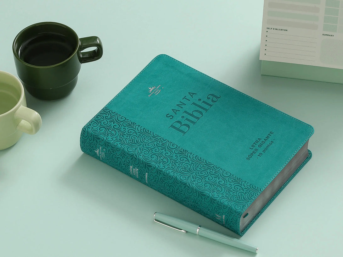 Biblia RVR60 088cti LSGi Turquesa Floral - Biblias