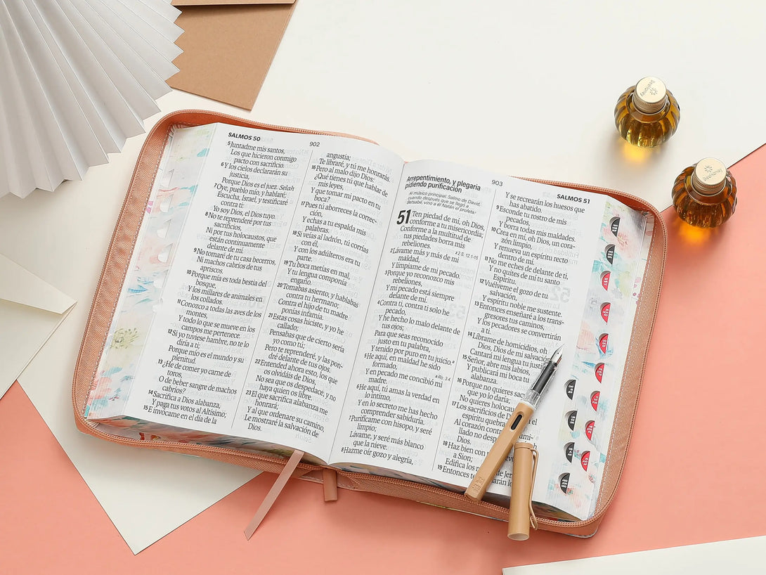 Biblia RVR60 088czti LSGi CP jardín Coral - Biblias
