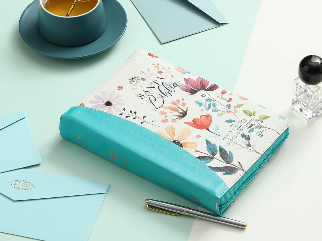 Biblia RVR60 088czti LSGi CP jardín turquesa - Biblias